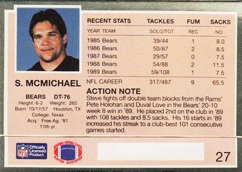1990 Action Packed #27 Steve McMichael Back