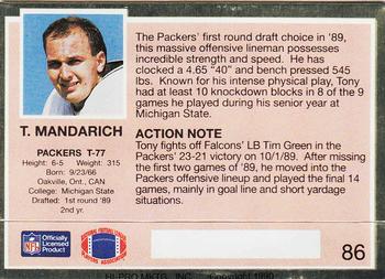 1990 Action Packed #86 Tony Mandarich Back