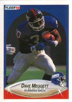 1990 Fleer #73 Dave Meggett Front