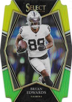2021 Panini Select - Green and Yellow Prizm Die Cut #121 Bryan Edwards Front