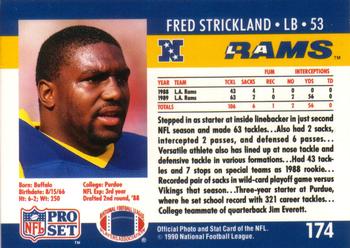 1990 Pro Set #174 Fred Strickland Back