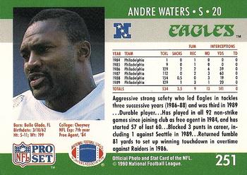 1990 Pro Set #251 Andre Waters Back
