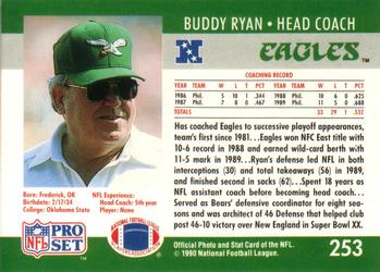 1990 Pro Set #253 Buddy Ryan Back