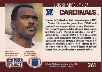 1990 Pro Set #261 Luis Sharpe Back