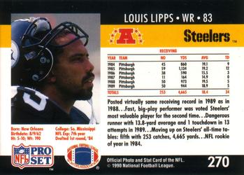 1990 Pro Set #270 Louis Lipps Back