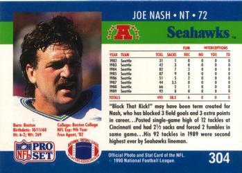 1990 Pro Set #304 Joe Nash Back