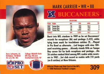 1990 Pro Set #309 Mark Carrier Back