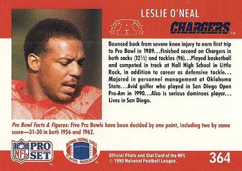 1990 Pro Set #364 Leslie O'Neal Back