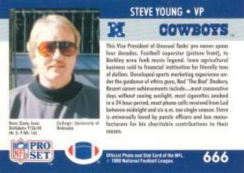 1990 Pro Set #666 Steve Young Back