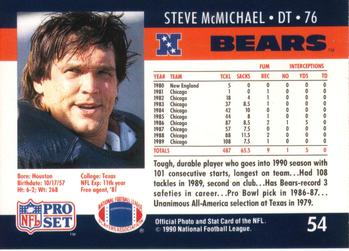 1990 Pro Set #54 Steve McMichael Back