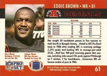 1990 Pro Set #61 Eddie Brown Back