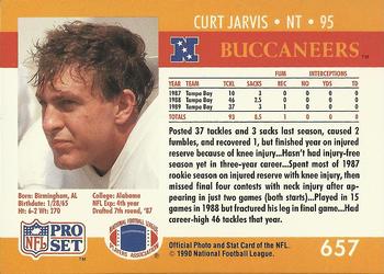 1990 Pro Set #657 Curt Jarvis Back