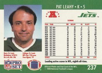 1990 Pro Set #237 Pat Leahy Back