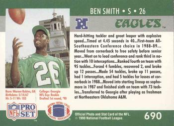 1990 Pro Set #690 Ben Smith Back
