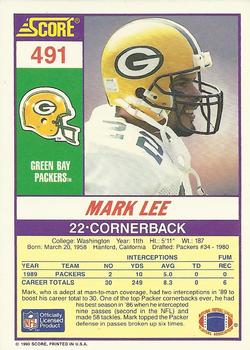 1990 Score #491 Mark Lee Back