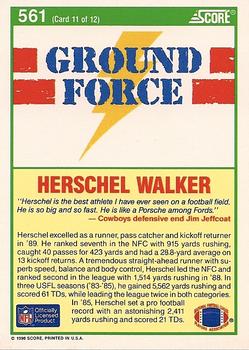 1990 Score #561 Herschel Walker Back