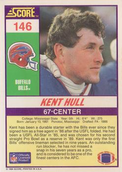 1990 Score #146 Kent Hull Back