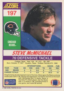1990 Score #197 Steve McMichael Back