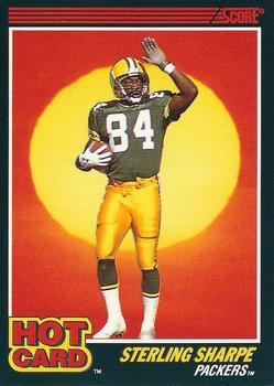 1990 Score - Hot Cards #10 Sterling Sharpe Front
