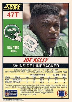1990 Score Rookie & Traded #47T Joe Kelly Back