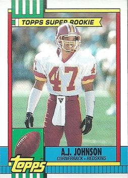 1990 Topps #124 A.J. Johnson Front