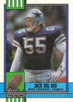 1990 Topps #488 Jack Del Rio Front