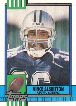 1990 Topps #492 Vince Albritton Front