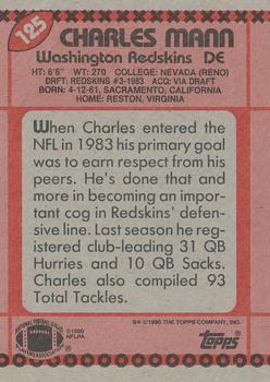 1990 Topps #125 Charles Mann Back