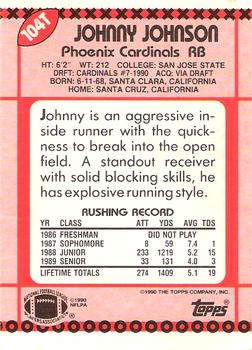 1990 Topps Traded #104T Johnny Johnson Back