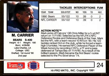 1991 Action Packed #24 Mark Carrier Back
