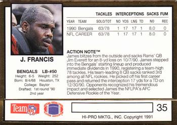 1991 Action Packed #35 James Francis Back