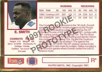 1991 Action Packed Rookie/Update #R* Emmitt Smith Back