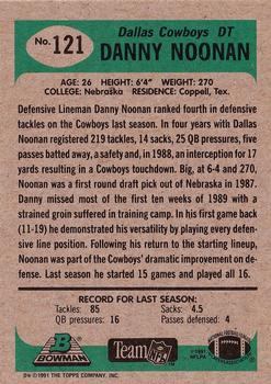 1991 Bowman #121 Danny Noonan Back