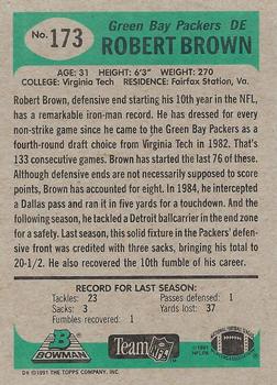 1991 Bowman #173 Robert Brown Back