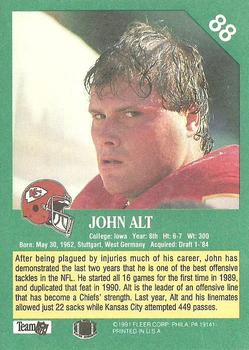 1991 Fleer #88 John Alt Back