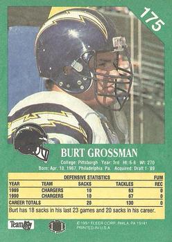1991 Fleer #175 Burt Grossman Back