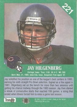 1991 Fleer #221 Jay Hilgenberg Back