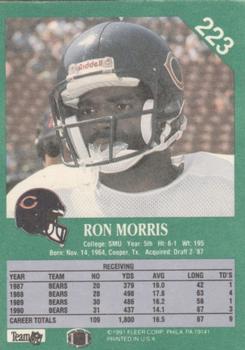 1991 Fleer #223 Ron Morris Back