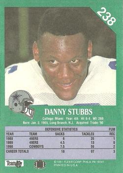 1991 Fleer #238 Danny Stubbs Back