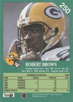 1991 Fleer #250 Robert Brown Back