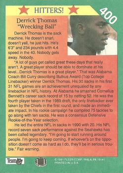 1991 Fleer #400 Derrick Thomas Back