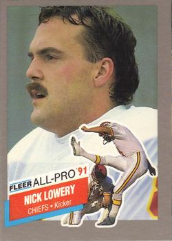 1991 Fleer - All-Pro '91 #23 Nick Lowery Front