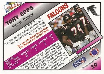 1991 Pacific #10 Tory Epps Back