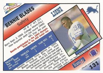 1991 Pacific #131 Bennie Blades Back