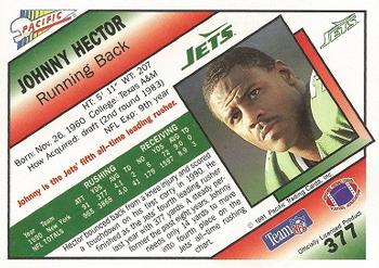 1991 Pacific #377 Johnny Hector Back