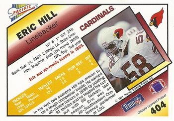 1991 Pacific #404 Eric Hill Back