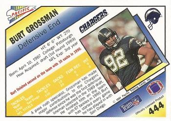 1991 Pacific #444 Burt Grossman Back