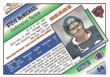 1991 Pacific #56 Steve McMichael Back