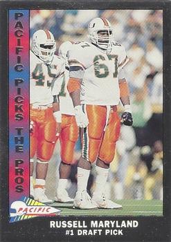 1991 Pacific - Pacific Picks the Pros Silver #1 Russell Maryland Front