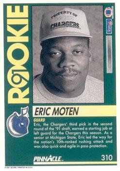 1991 Pinnacle #310 Eric Moten Back
